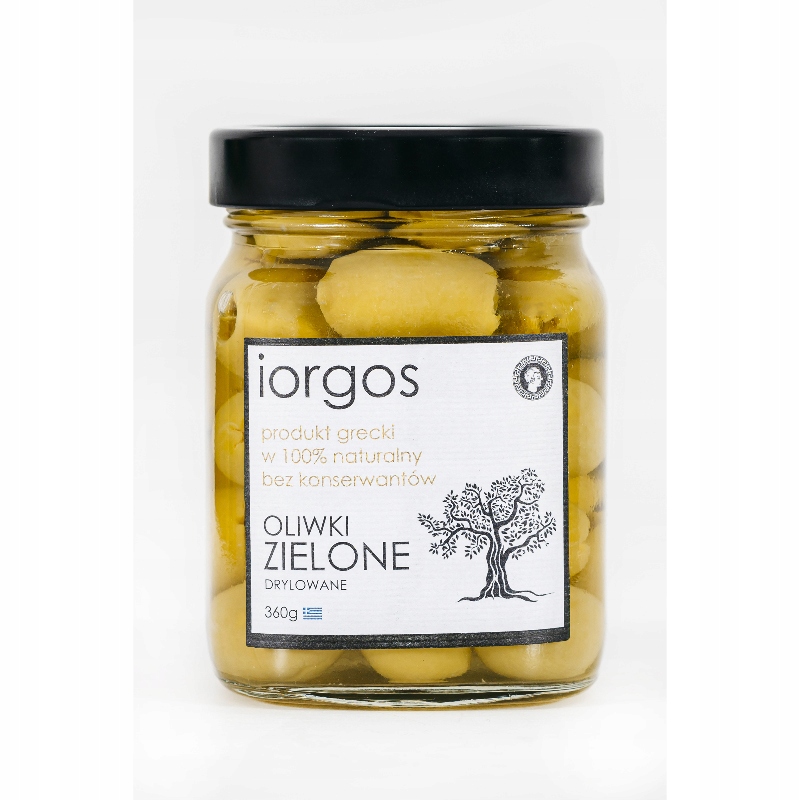 

Greckie Oliwki Zielone drylowane 360g Iorgos