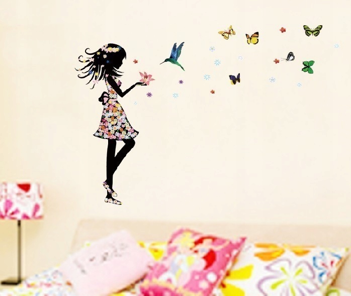 Naklejki na ścianę ścienne Wróżka Dziewczynka Długość 120 cm