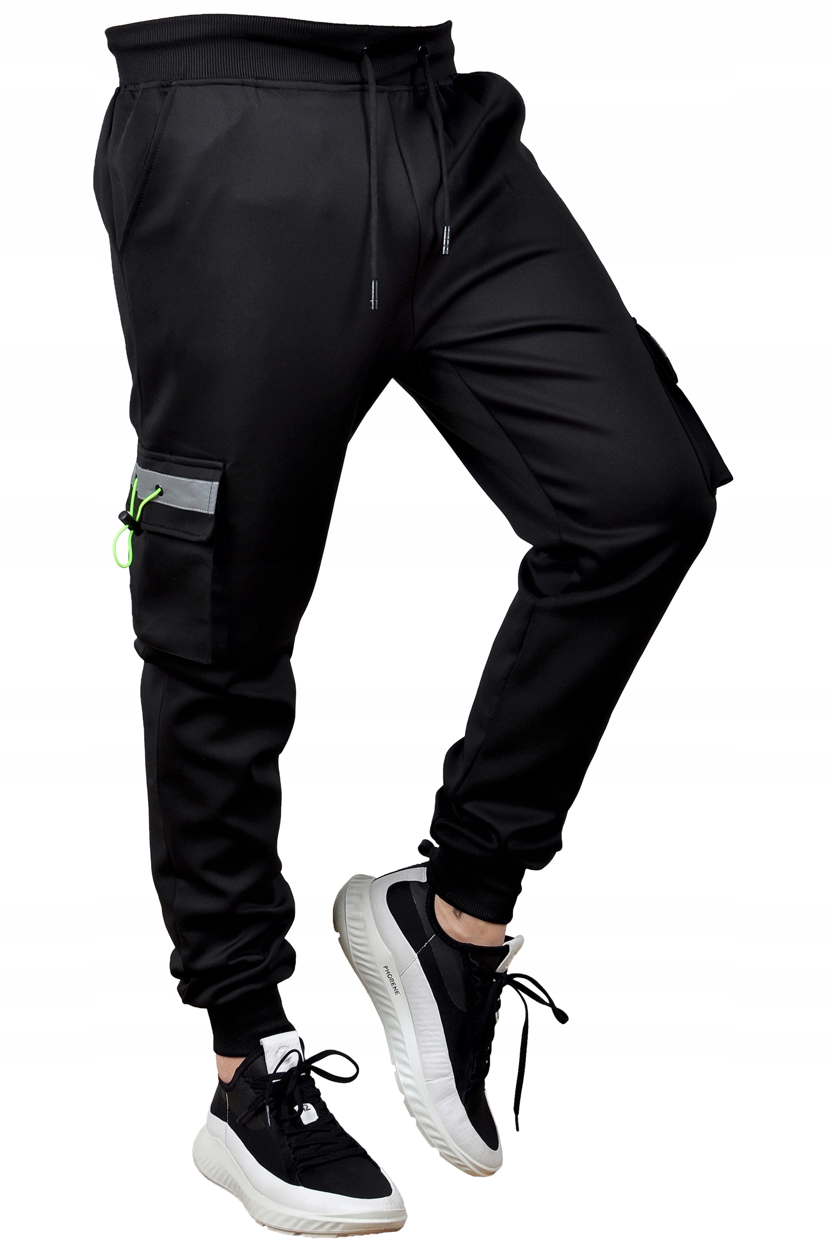 K1115 r XL MĘSKIE BOJÓWKI DRESOWE JOGGERY GŁADKIE Długość nogawki długa