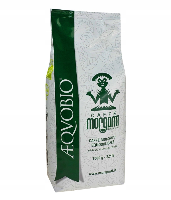 Levně káva zrnková Morganti Aequobio 1 kg italská káva Bio videokniha Bonus