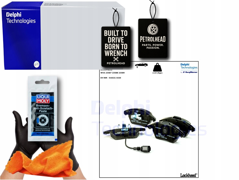 Brzdové Destičky Přední Bez Příslušenství S Výtlačnou Podložkou #Petrolhead Pro+ Kit3