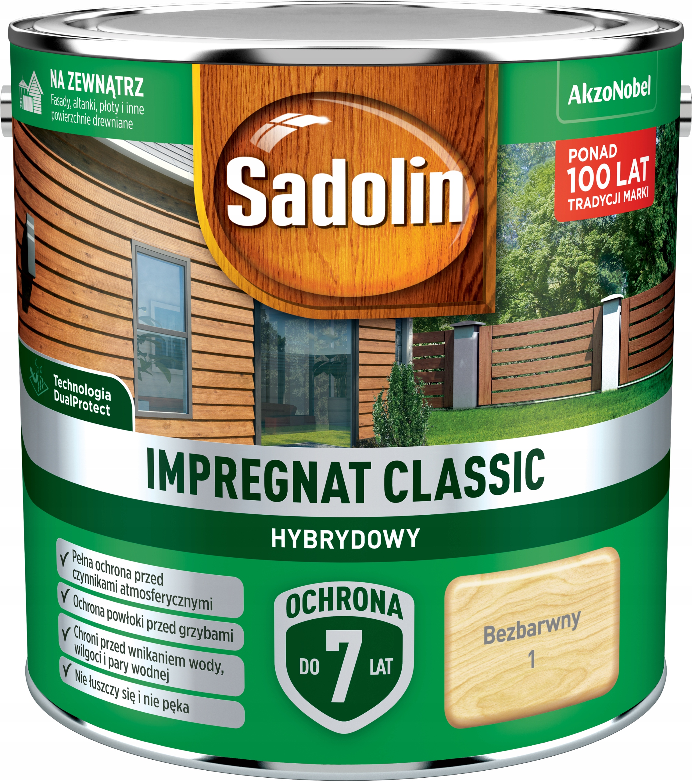 Sadolin Classic Impregnat Hybrydowy do Drewna Bezbarwny 2,5L
