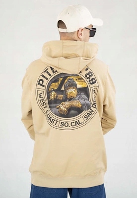 Mikina Pit Bull S Kapucí Driving béžová