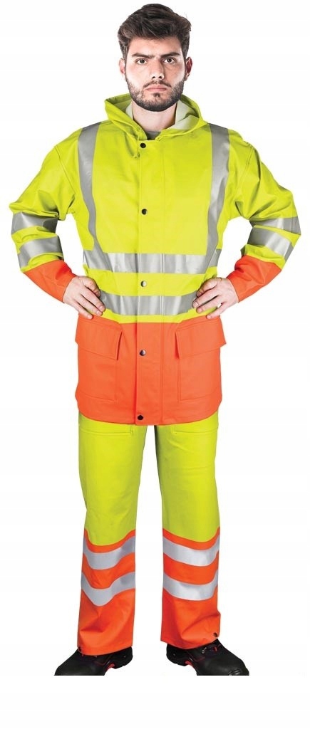 Ochranná Sada Proti Dešti Reis Kplpufluo XL Žluto-oranžová
