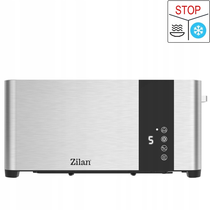 TOSTER OPIEKACZ 4 TOSTY DIGITAL LCD INOX 1400 W Moc 1400 W