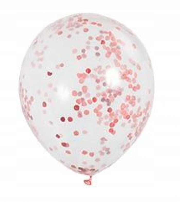 

Balony z konfetti czerwone 30 cm 5 szt. Aliga