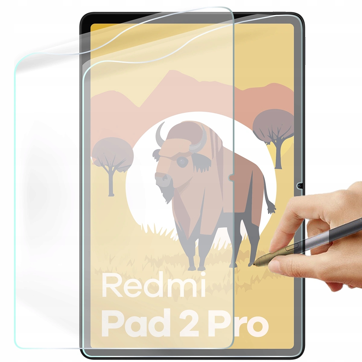 Fólie napodobující papír Bizon pro Xiaomi Redmi Pad 2 Pro, 2 ks, matná