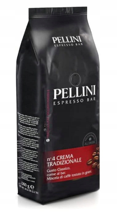 Levně Káva Zrnková 1 kg Pellini N°4 Crema Tradizionale Zrnková Káva do Espresso, Směs