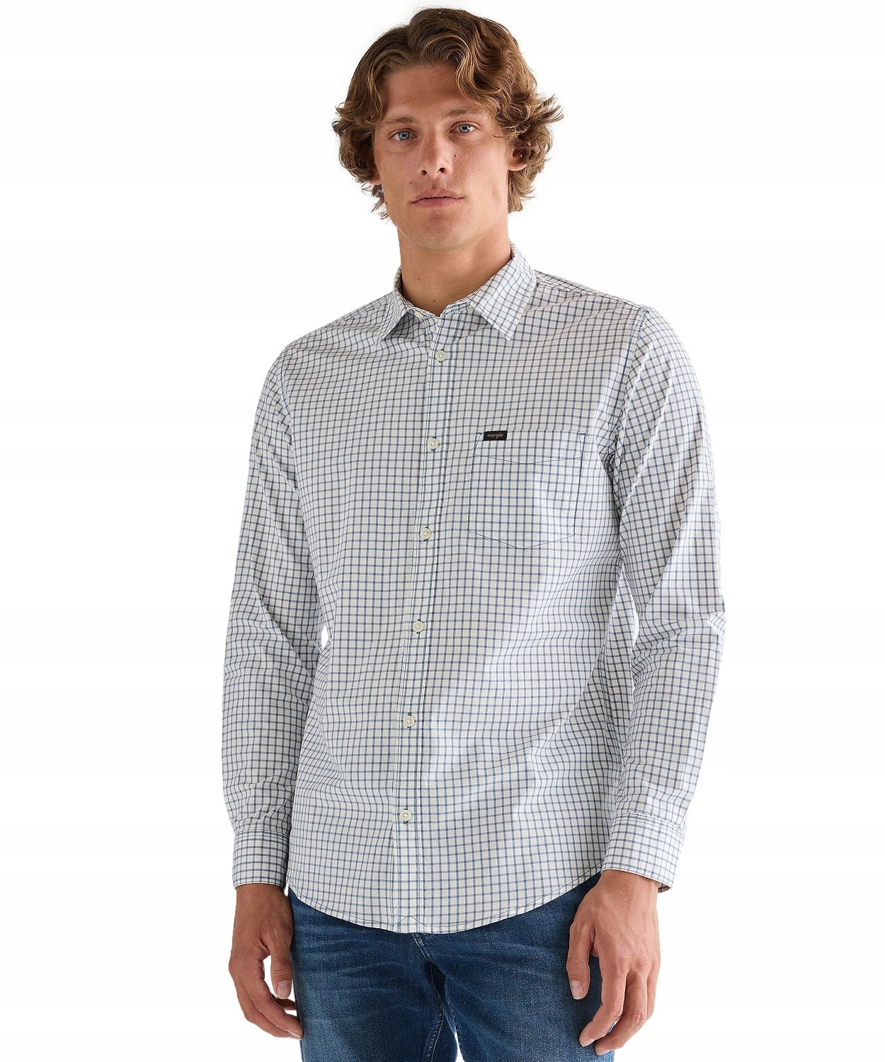 Košile Wrangler 1 Pkt Shirt 112378032 Dusty Blue XL