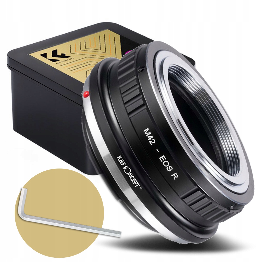 Adaptér m42 na Eos R Canon Rf R Ef-r K&f Concept 2024 sada s klíčem