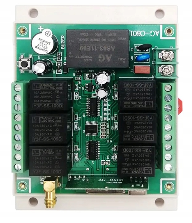 Przekaźnik 6CH z pilotem RF 433Mhz 230V Kod producenta AG-C601