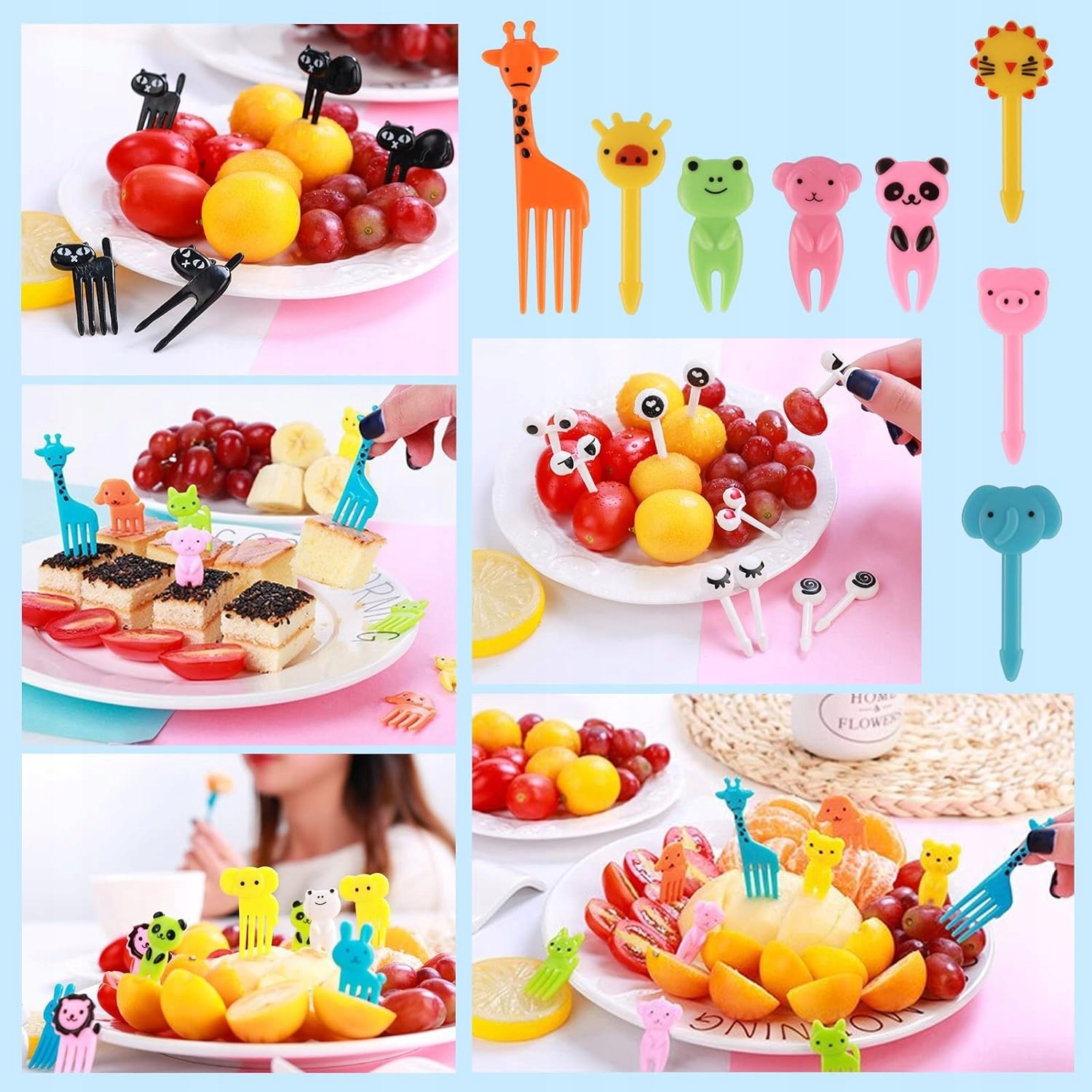 ZESTAW SZTUĆCÓW DLA DZIECI 64 SZTUKI SŁODKIE MINI WIDELCE ZABAWKI Marka bez marki