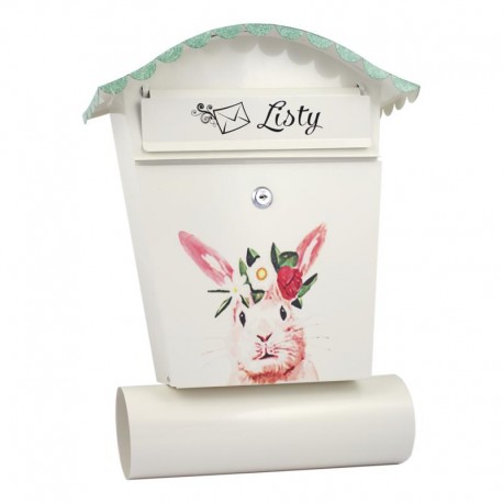 Poštovní schránka, poštovní, ruční, s tubou Králík