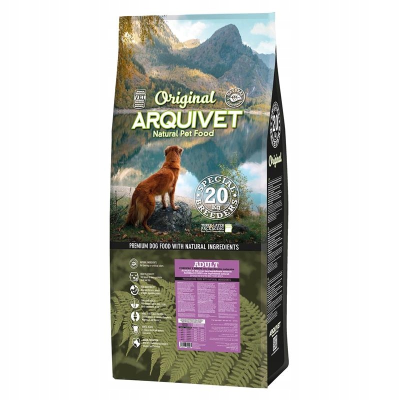 Levně Krmivo pro psy jehněčí s rýží 20 kg Arquivet Original Adult