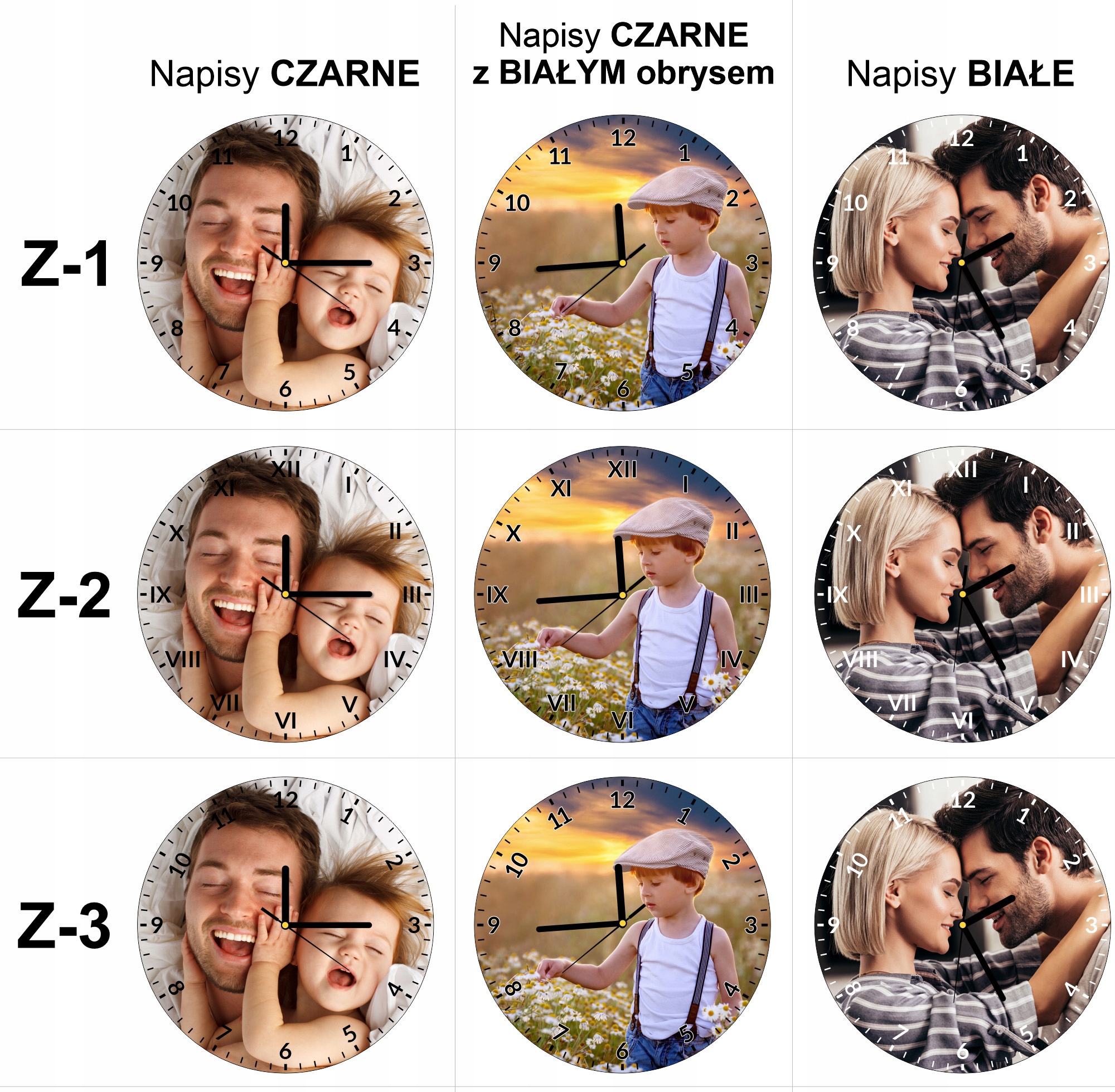 Zegar ścienny WŁASNE ZDJĘCIE Foto Prezent 30cm Typ ścienny