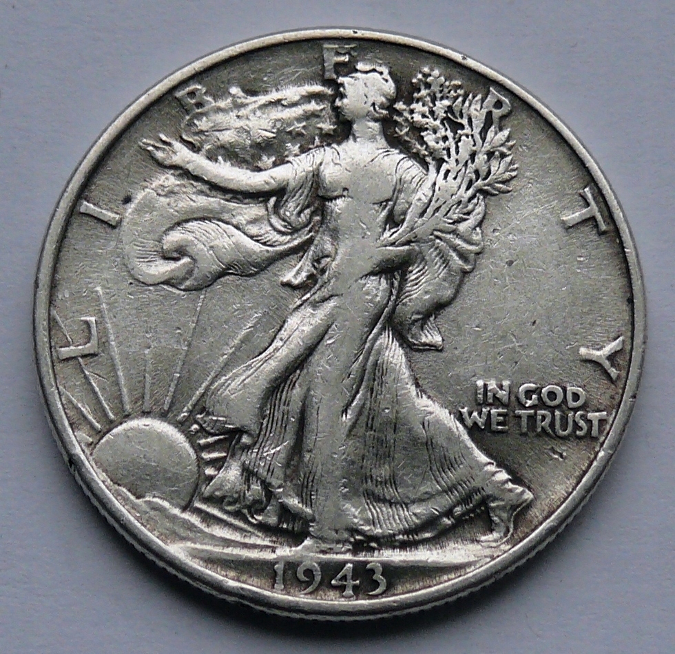 USA - 1/2 DOLARA HALF DOLLAR 1943 r. - IDĄCA WOLNOŚĆ