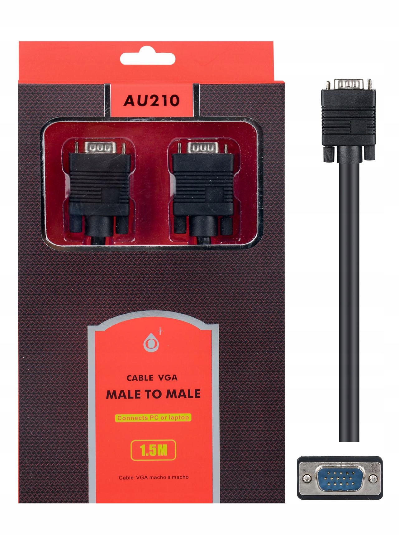 Kabel do Monitora 2 VGA M/M OnePlus AU210