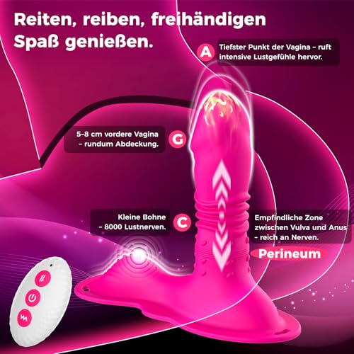AUFSITZ DILDO Wibrator Dla Kobiet Z 10 Funkcjami Wibracji I Stymulacji — miniatura 2