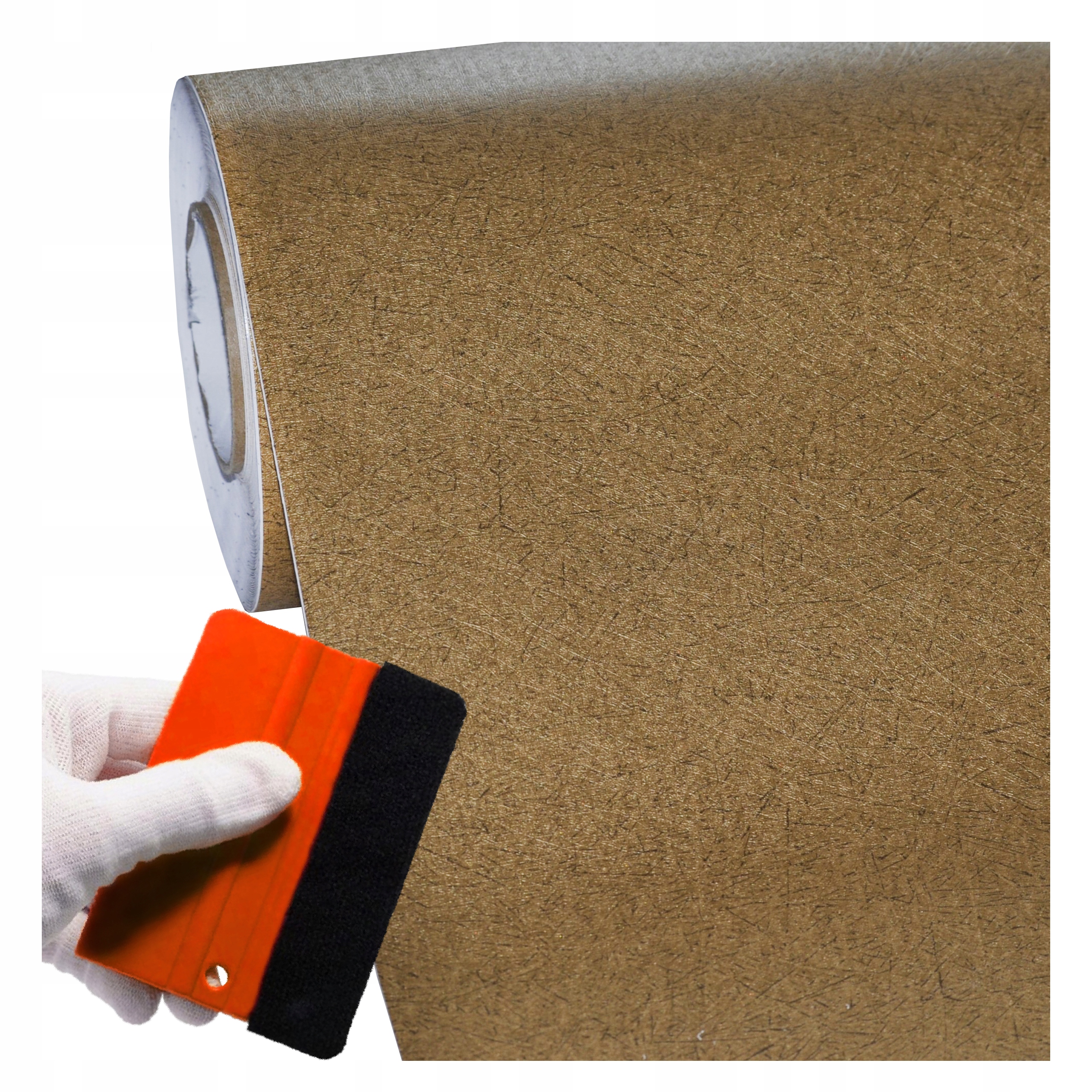 Nábytková dýha Samolepicí 60x500 cm Dveře Pracovní deska Tlustá struktura Bronz