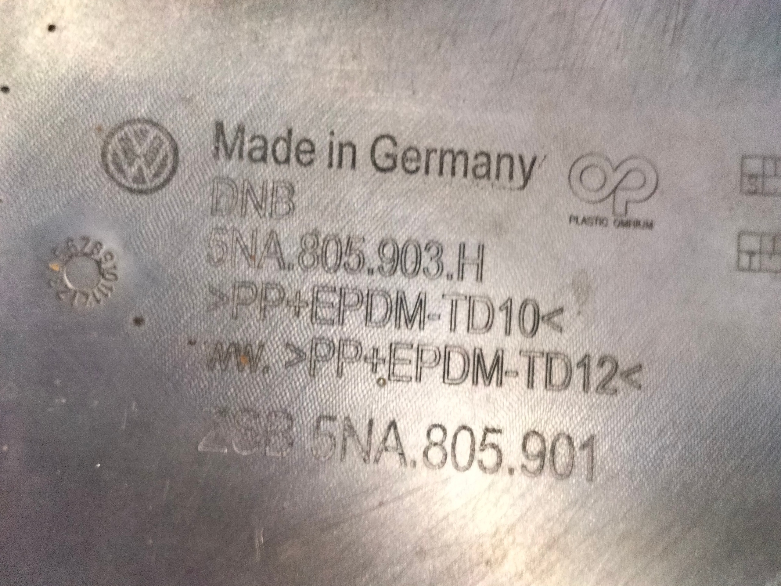 front bumper front VW TIGUAN II 5NA LIFT 20- wersja without washers ,