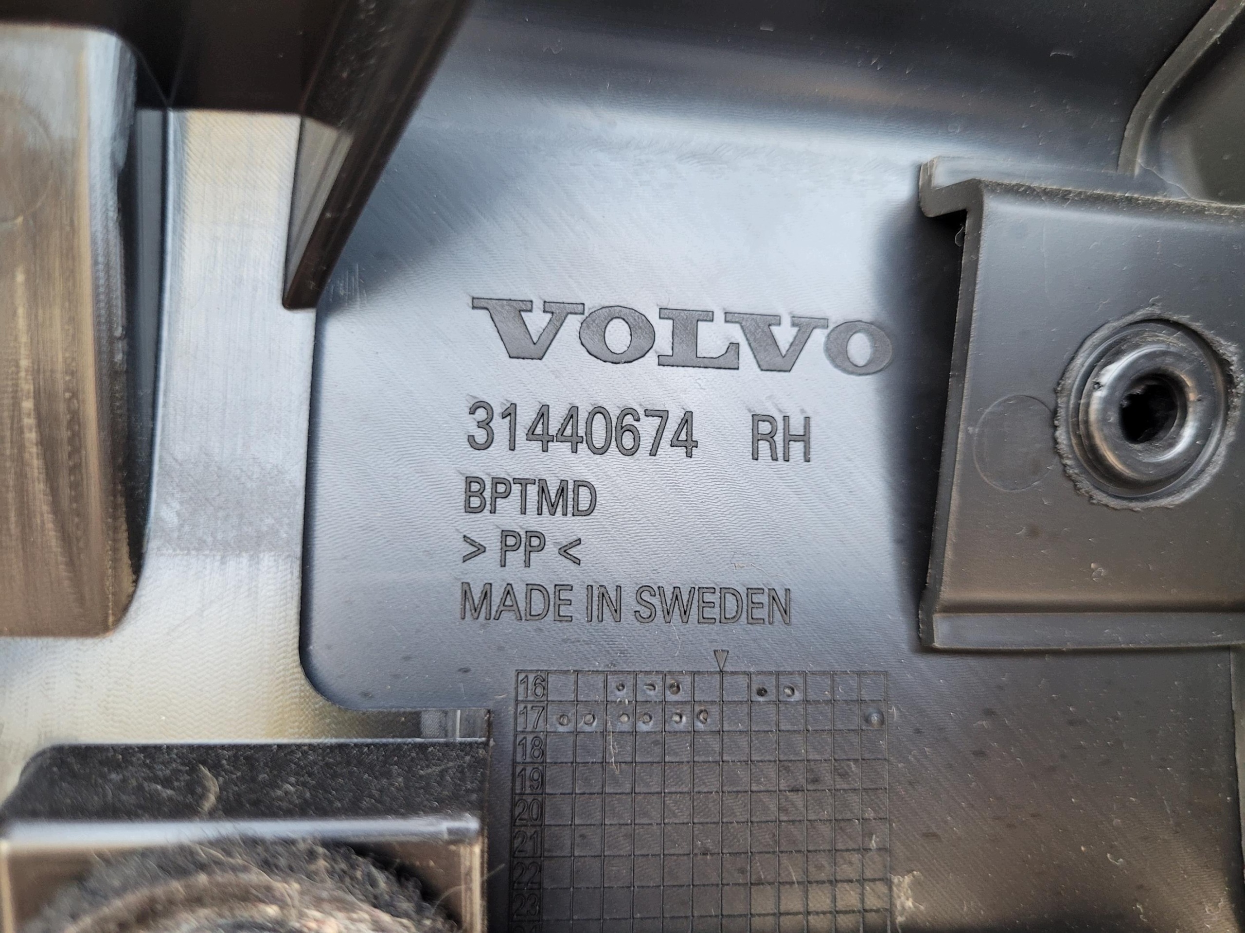 side upholstery boot right 31440674 VOLVO XC60 II