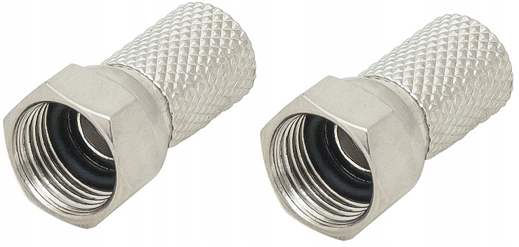 Wtyk Sat F 6,8 mm, Cu z uszczelką (komplet 2 szt.