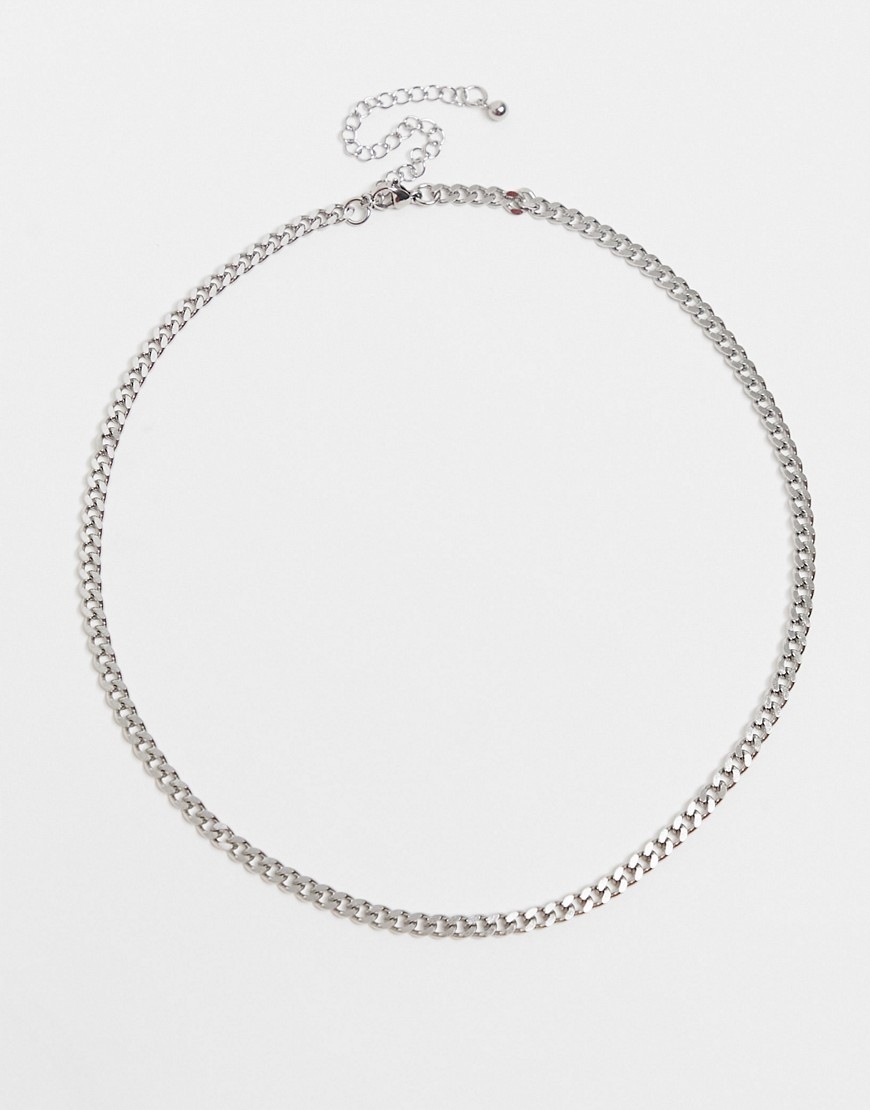 DESIGN Krótki łańcuszkowy naszyjnik z ogniwami Długość całkowita 39 cm