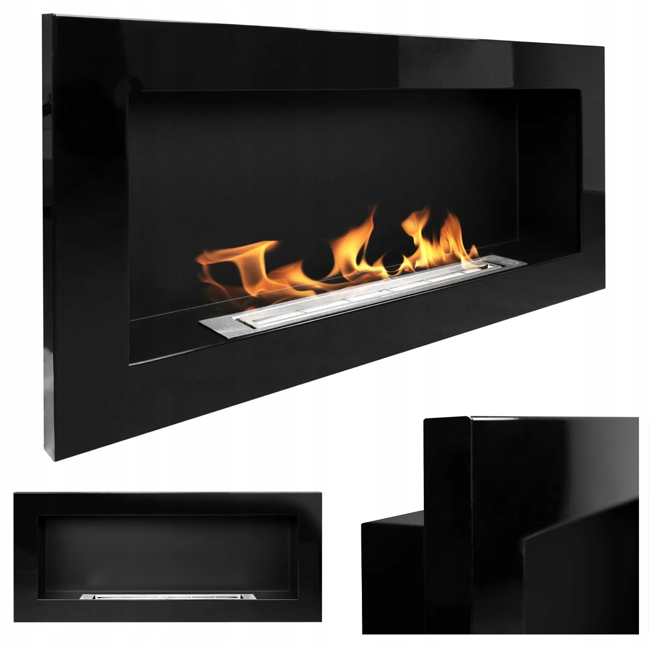 Biokrb Závěsný 900X400 Černý Lesk Na Biopalivo Eco