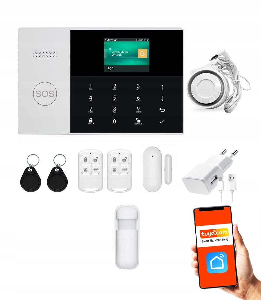 Bezdrôtový alarm gsm WiFi HXA005 R1 Poľský