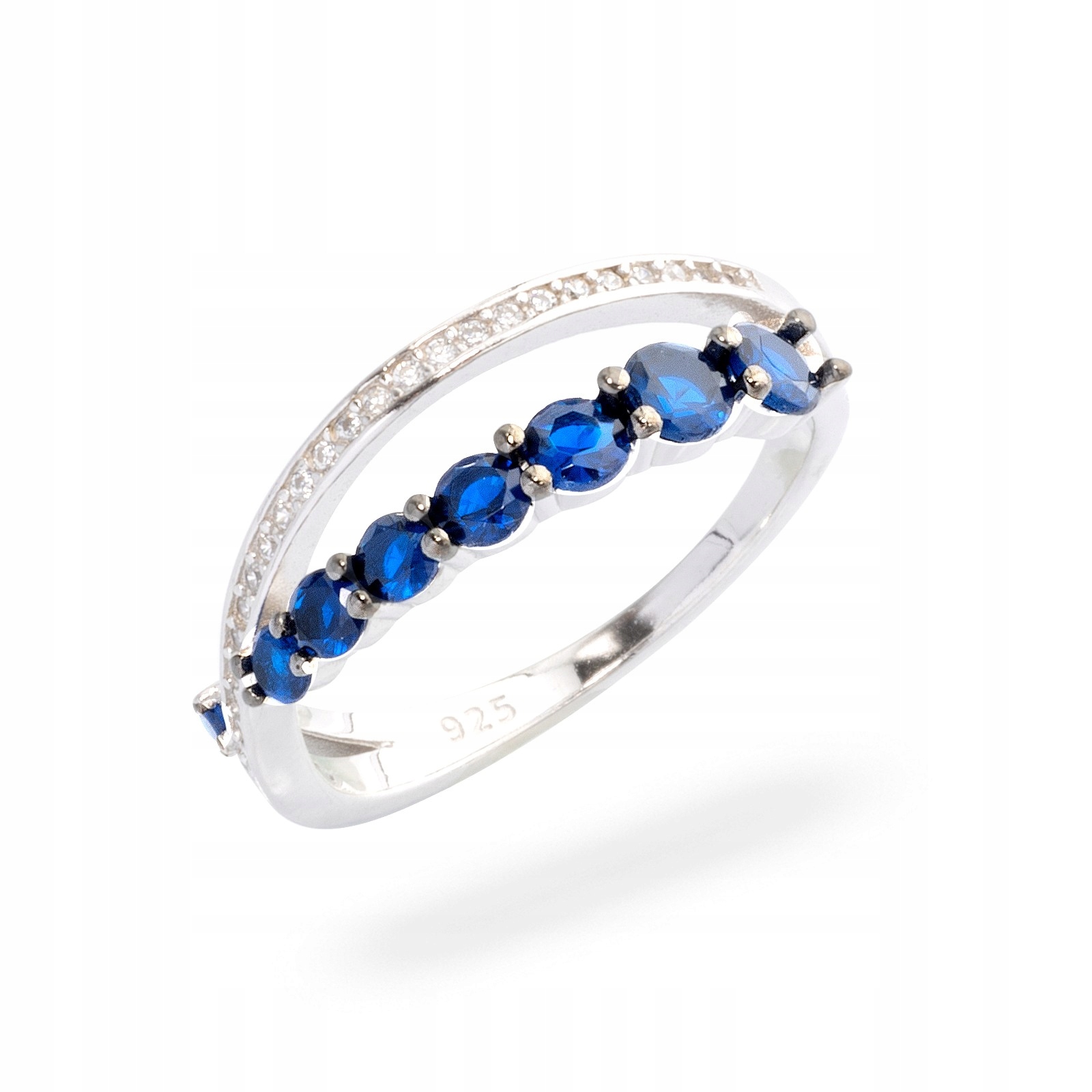 Stříbrný prstýnek s modrým zirkon