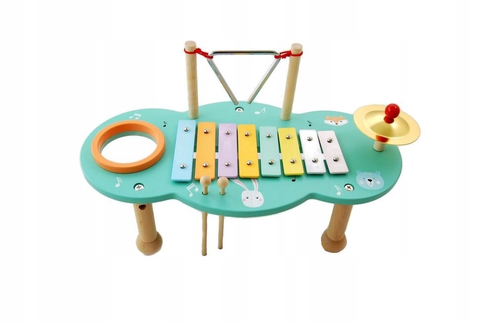 AdamToys Musikspielzeug Tiere Lerntisch Spieltisch 4in1 Musikinstrument Kinder Musik-Set — 15