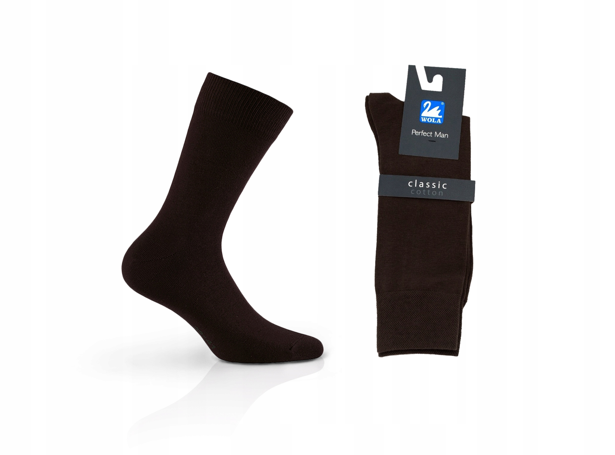 

Skarpety Wola Perfect Man bawełna brown M9A, 42/44