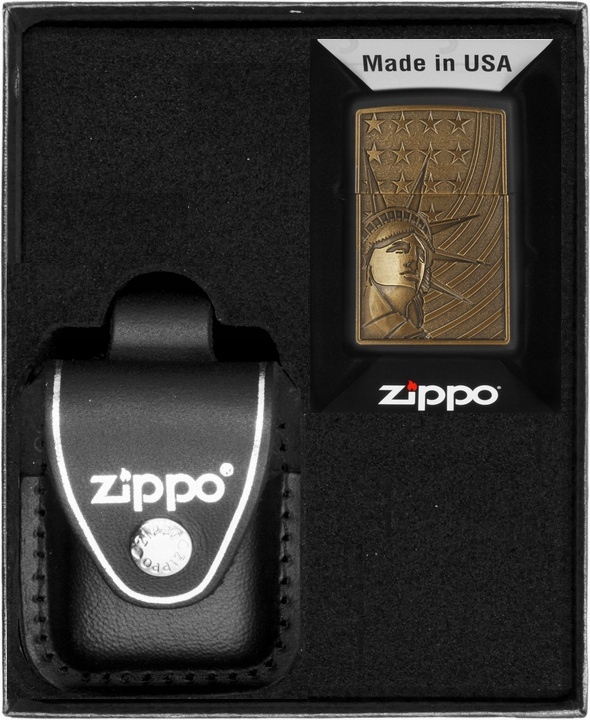 Sada Zippo Zapalovač Liberty & Flag Dárková sada No3