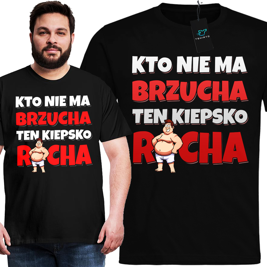 

Koszulka męska śmieszna Brzuch Humor Zabawna 3XL