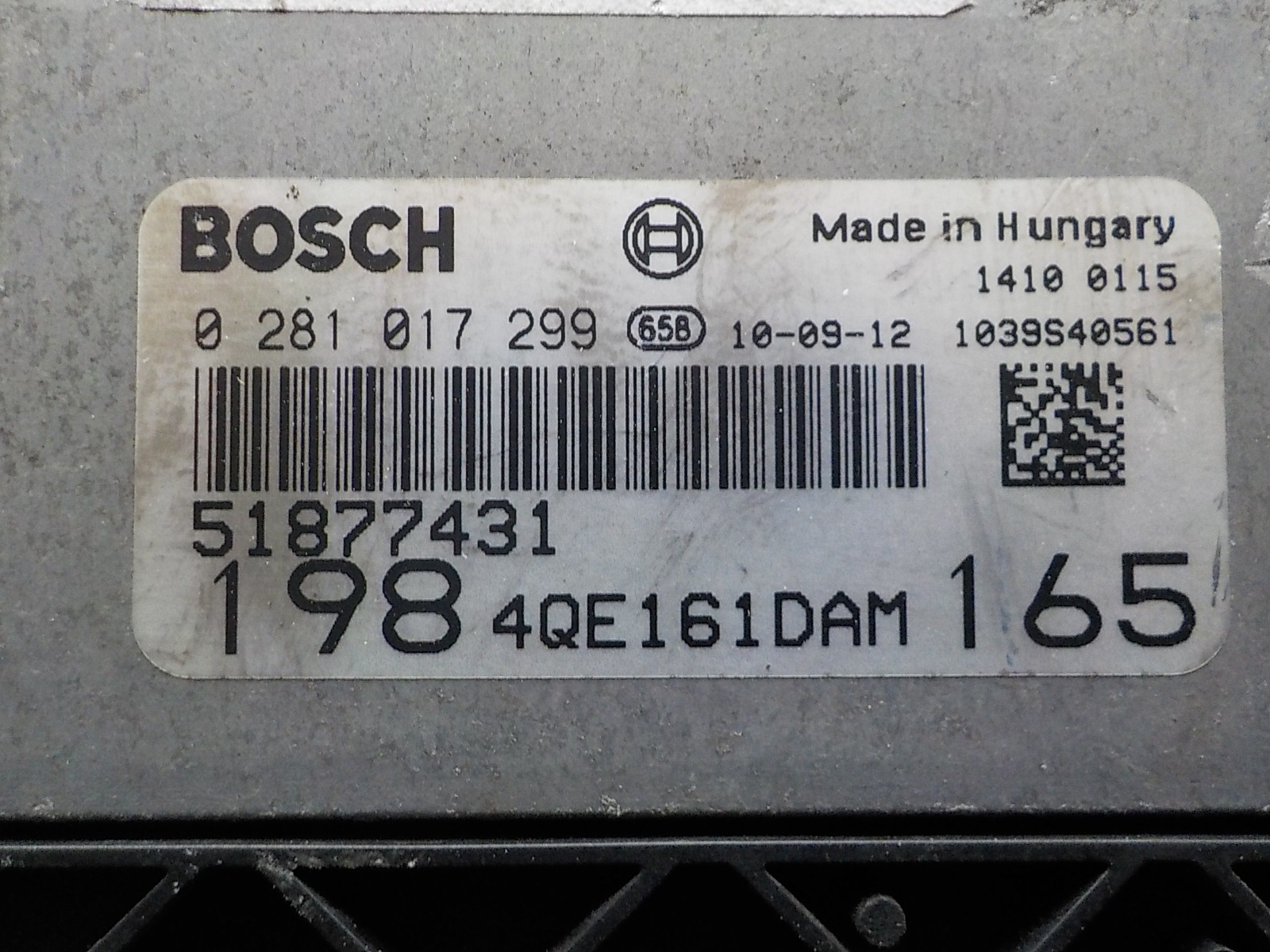 FIAT BRAVO II Computer Bedienteil 0281017299 51877431