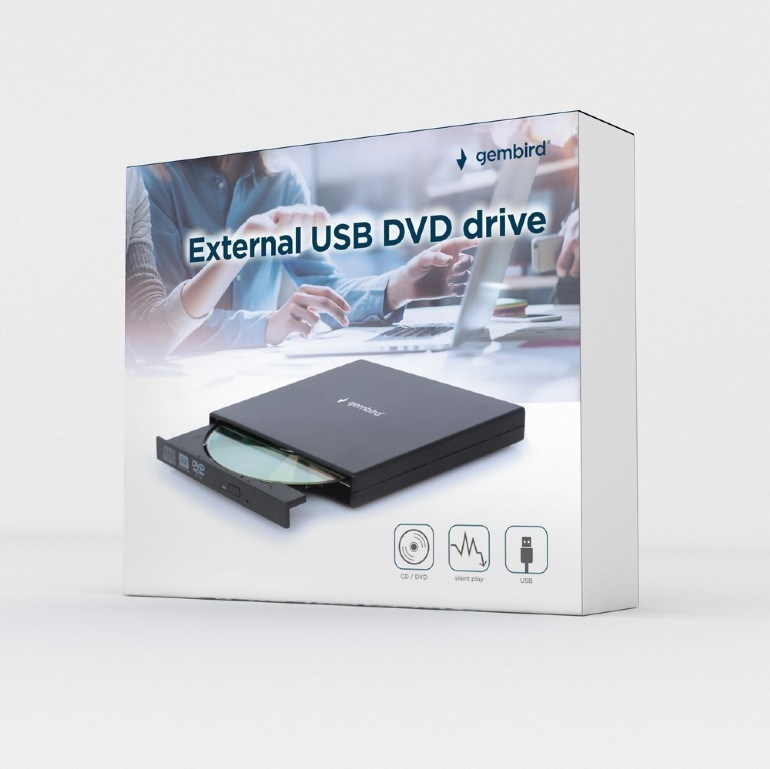 Gembird Zewnętrzna Nagrywarka DVD 8X, CD 24X Usb 2