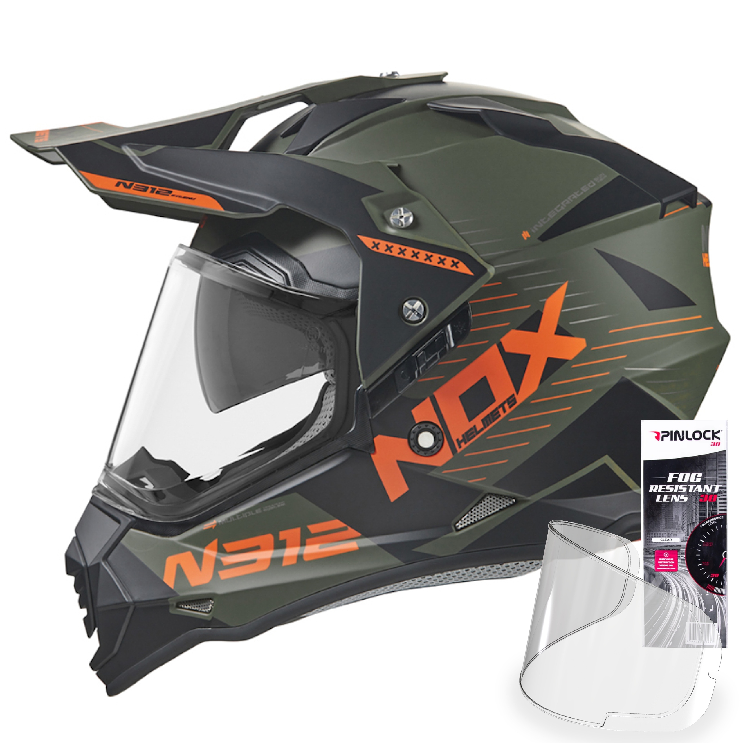 NOX N312 EXTEND KASK MOTOCYKLOWY CROSS + PINLOCK S