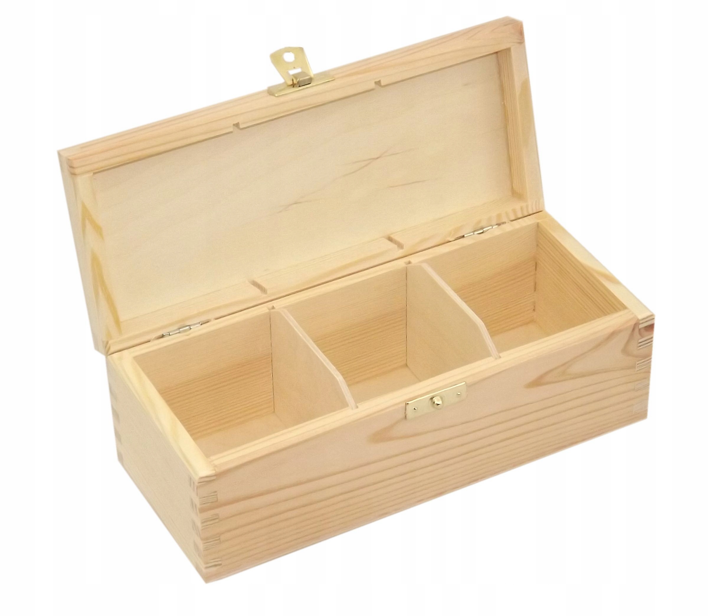 

Szkatułka skrzynka pudełko na herbatę 3 przegródy