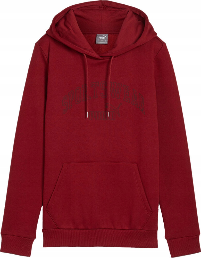 Mikina Puma Ess+ Logo Lab Hoodie Fl Bordó 682987 13 vel. M