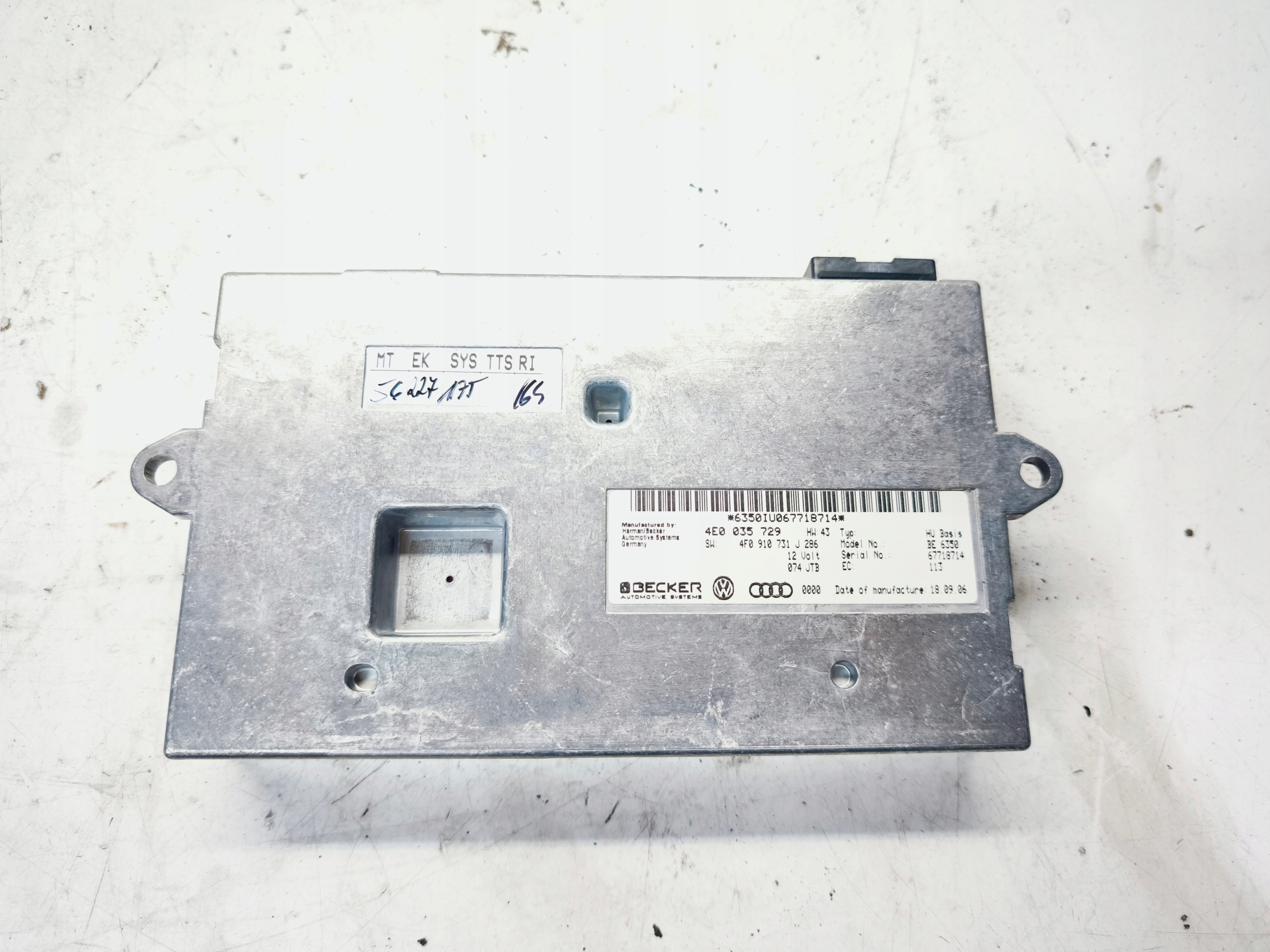 control unit module MMI WYSWIETLACZA A6 C6 Q7 4L A8 D3 4E0035729 4F0910731J