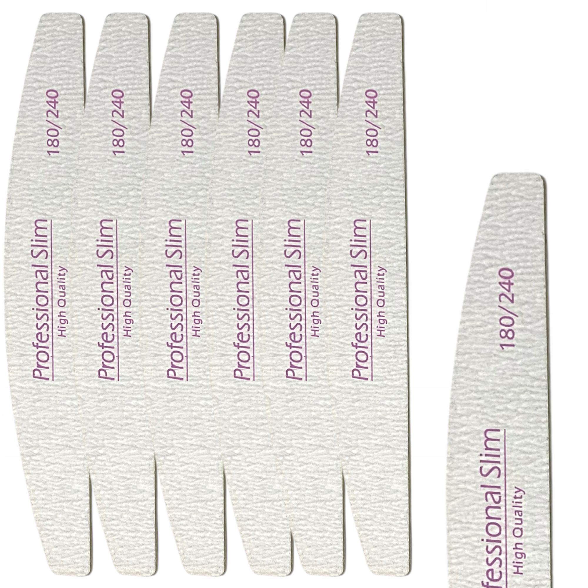 Pilnik Do Paznokci Półksiężyc Zebra Łódka Slim Professional 180/240