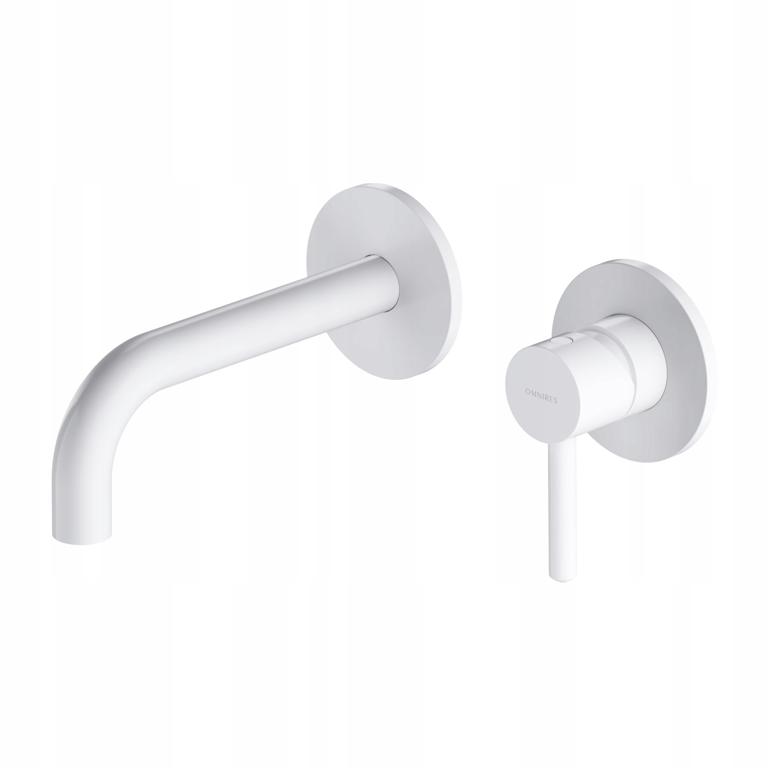 Podomietková Umývadlová Batéria S Krátkym Výtokom, Biela Matná Omnires