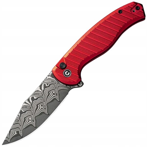 Nůž s klipem Edc Civivi Stormhowl Damascus Aluminum červený