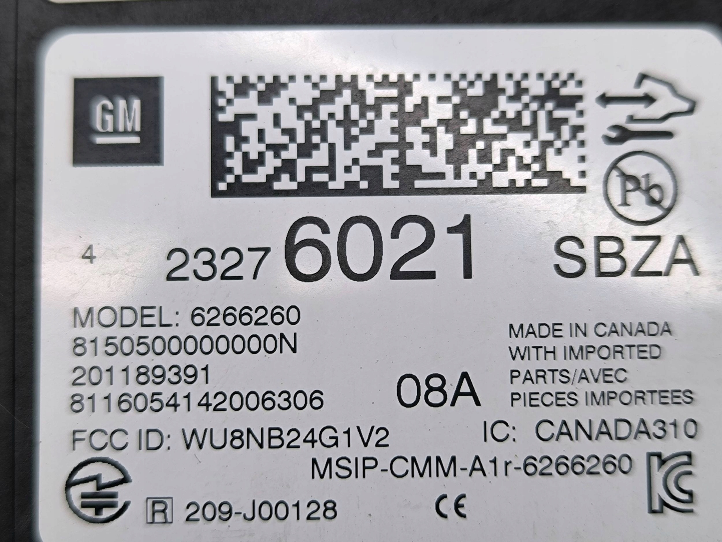 Chevrolet VOLT II 2017 модуль