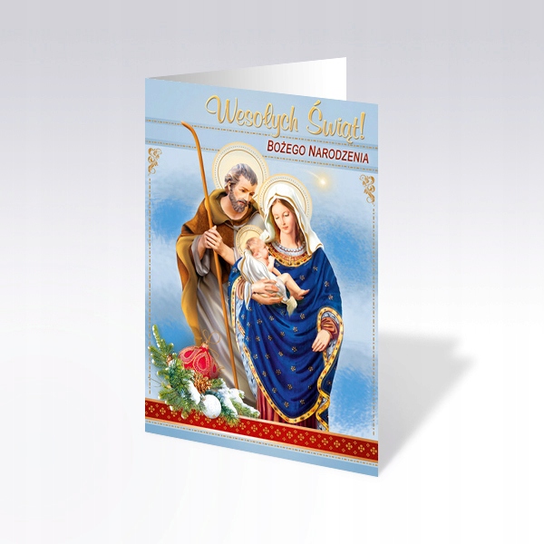 KARNET LAURKA KARTKA ŚWIĘTA BN + KOPERTA + OPŁATEK