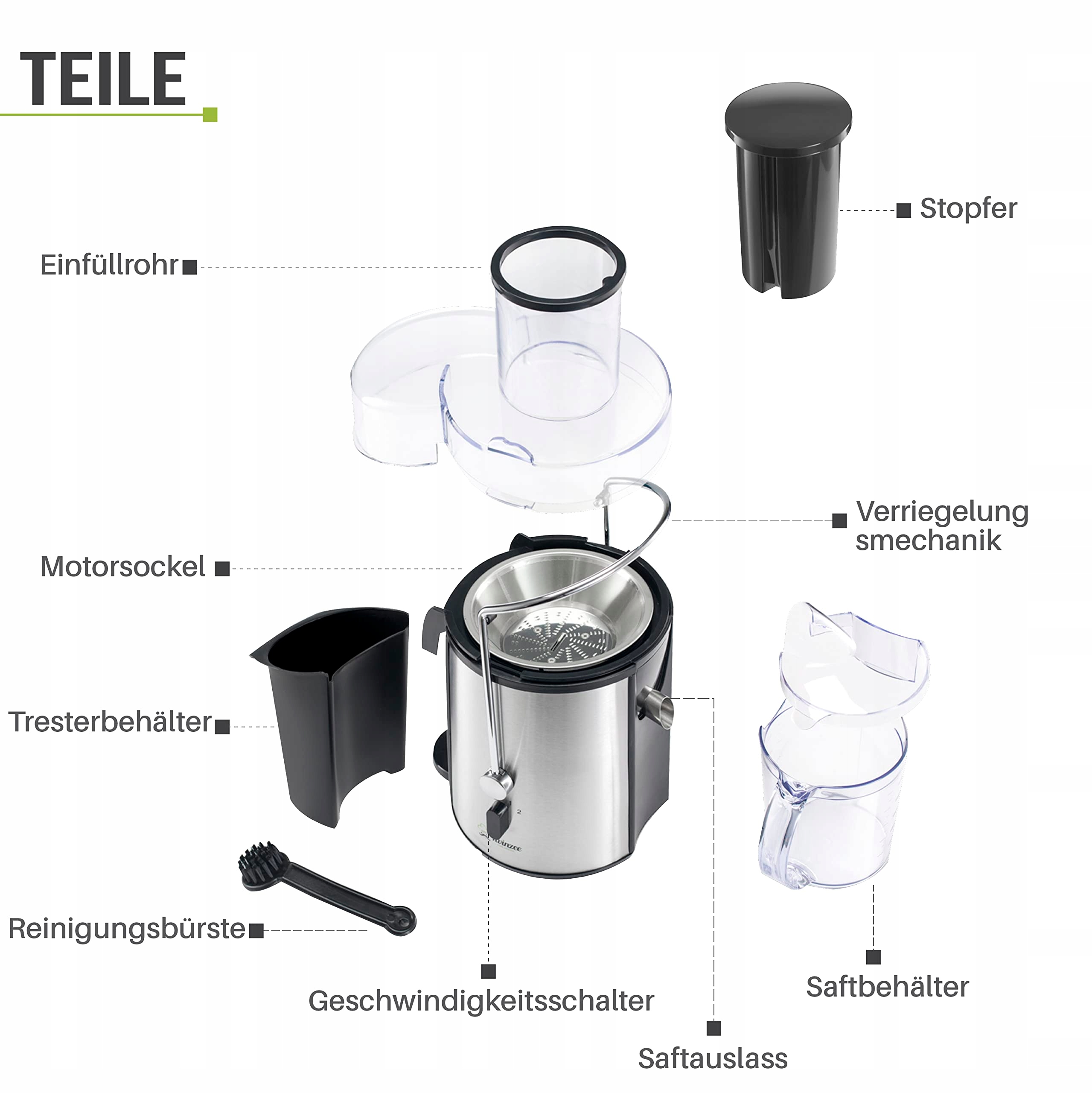 TWINZEE Sokowirówka 850W 2 Prędkości Duży Wlot Antypoślizgowa — miniatura 8