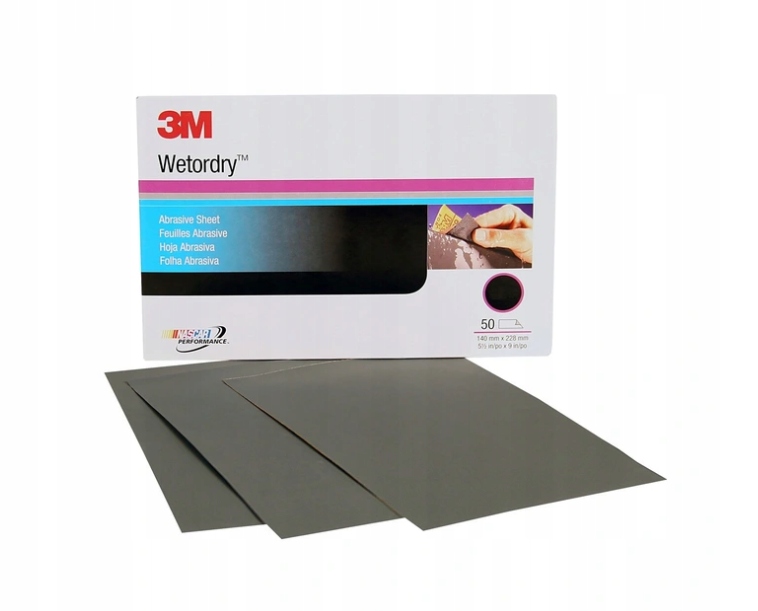 Papier ścierny Wodny 3M P2500 140x228mm 1szt.