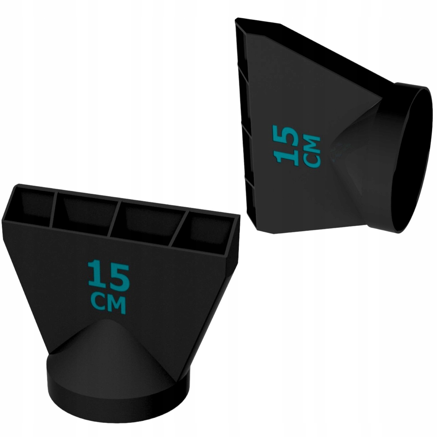 Delospro univerzální zúžená koncovka pro trubky klimatizace 15 cm, černá