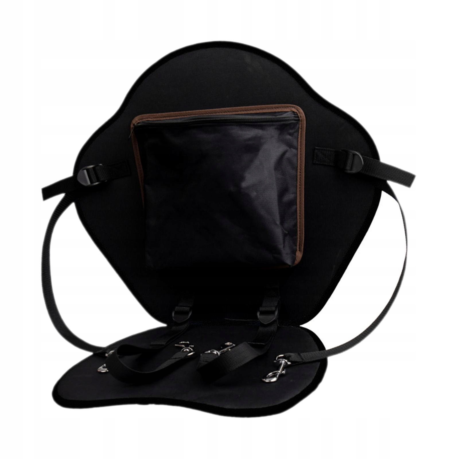 Oparcie kajaka do łodzi rybackiej, czarne z kieszenią Materiał inny