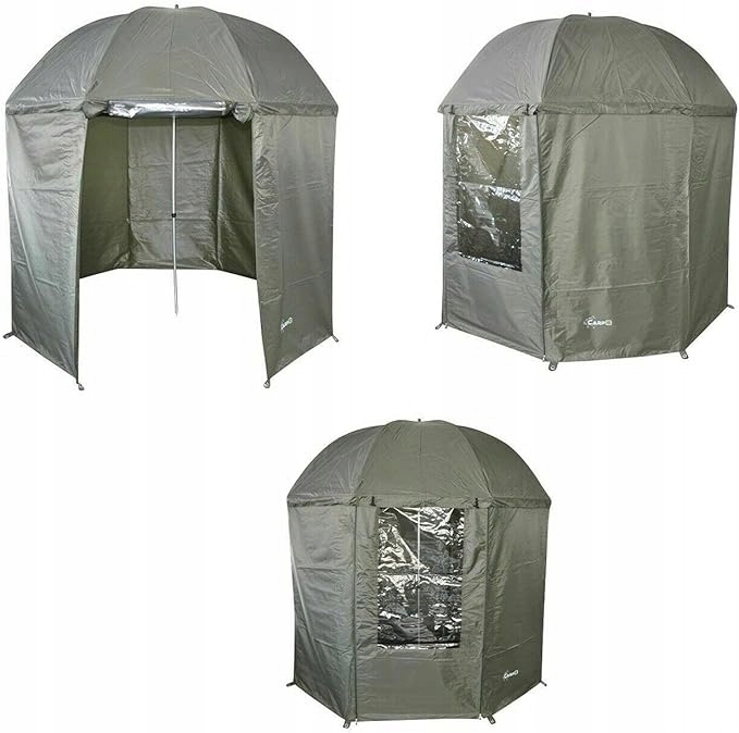 Carp On Parasol Wędkarski 2,5 m Zamknięty Namiot Parasolowy z Oknem Wodosz.